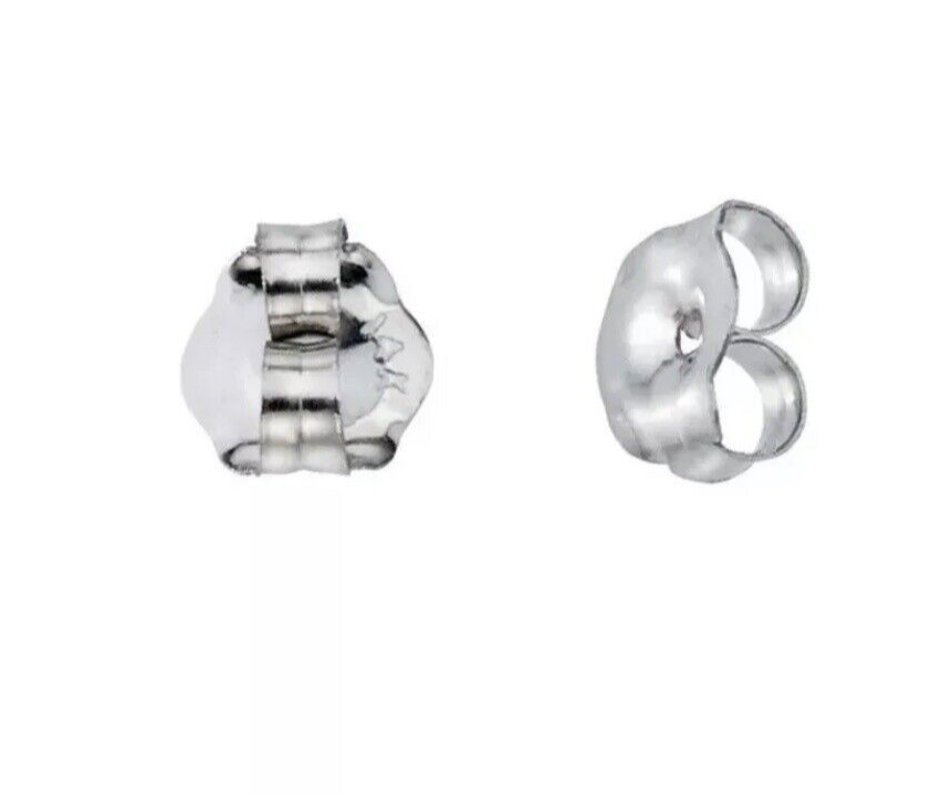 14k White Gold Replacement Earring Backs Top Quality Value $75