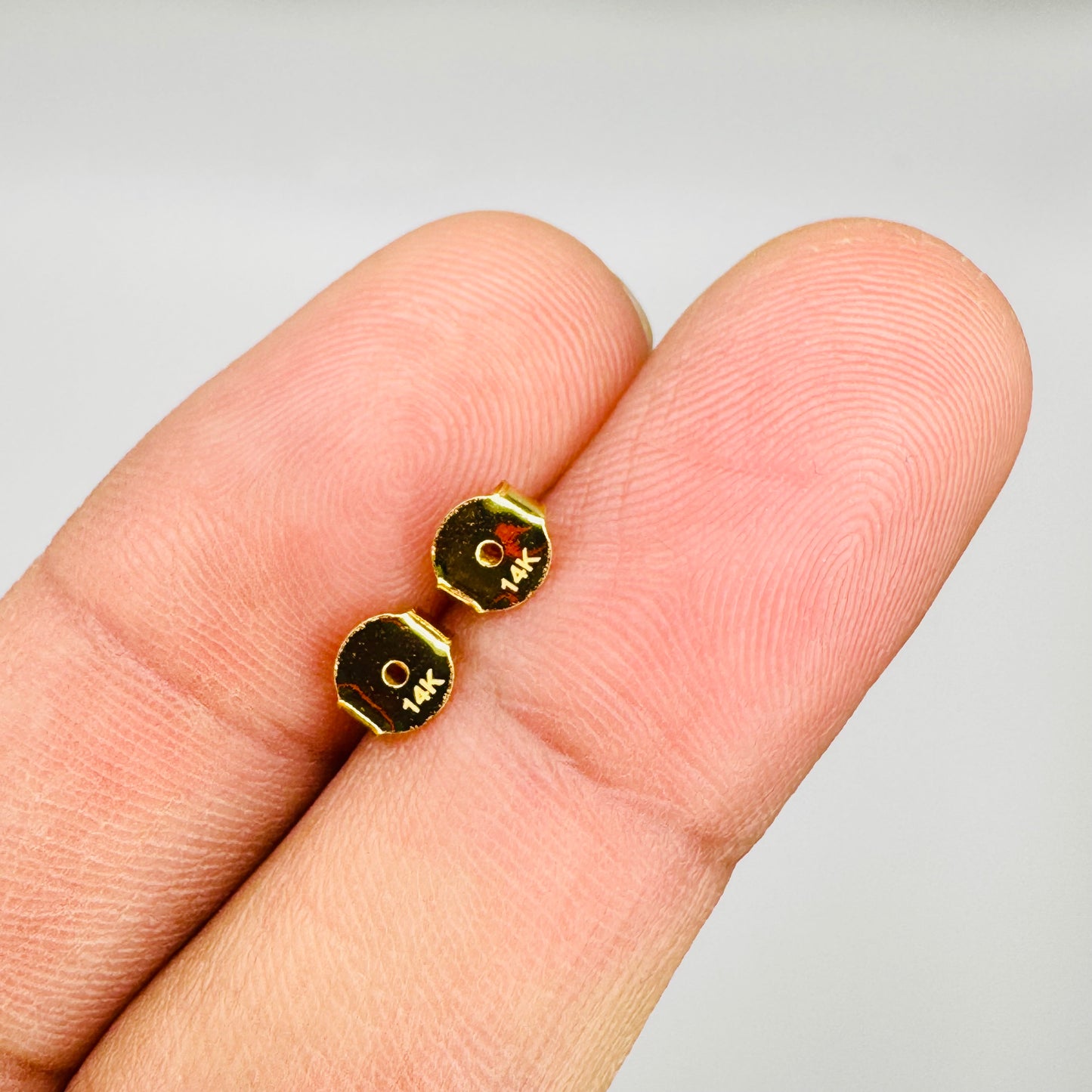 14K Plated Yellow Gold Replacement 1 Pair Push Back for Stud Earrings
