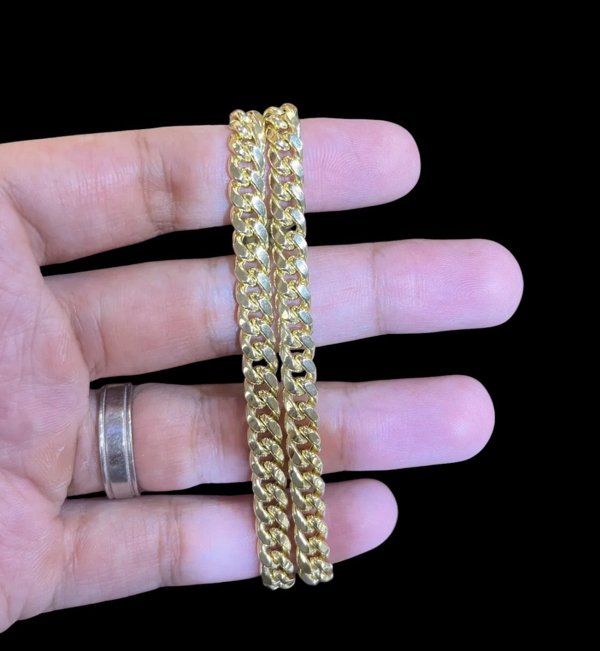 Real 14kt Pure Yellow Gold 6 mm Miami Cuban Link Chain 22" Box Lock Top Quality