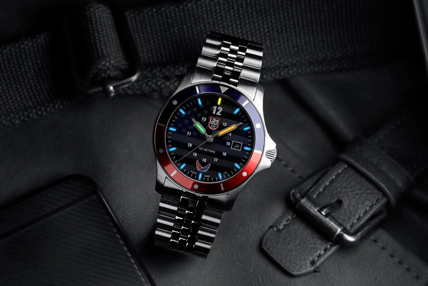Luminox VOLITION AMERICA 'Minuteman Swiss Made Dress Watch, 42 mm XS.0914.VOL