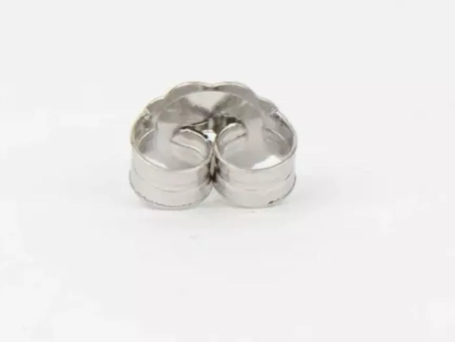 14k White Gold Push Back Replacement Earring Backs (1 Pair)