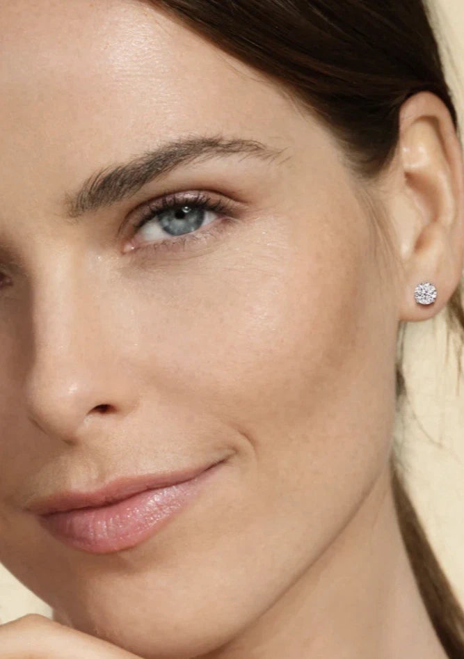 1.00 Ct Round Certified VVS1/E Lab Grown Diamond Earrings 14k Solid Yellow Gold 6mm Screw Back