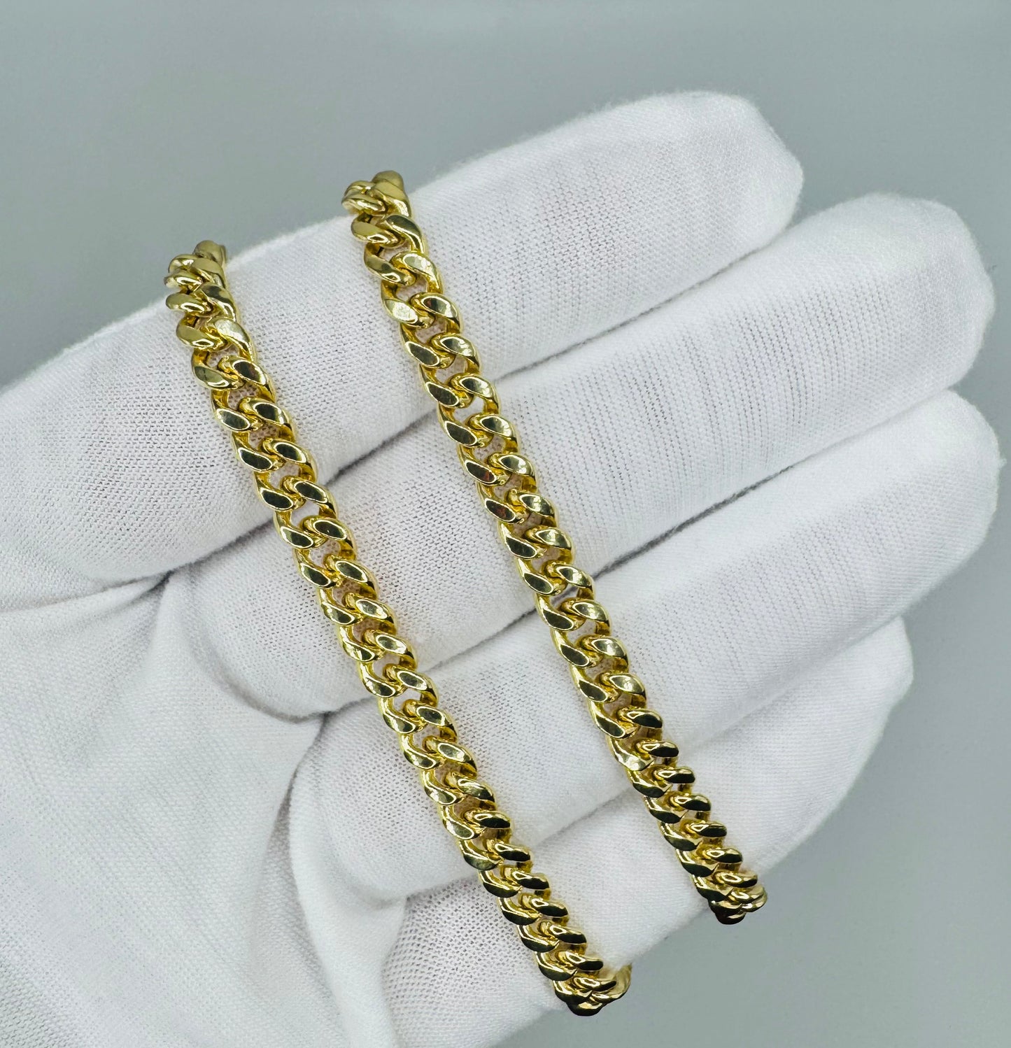 14k Pure Yellow Gold Royal Miami Cuban Chain 6 mm Width 22" Inch Necklace Box Lock