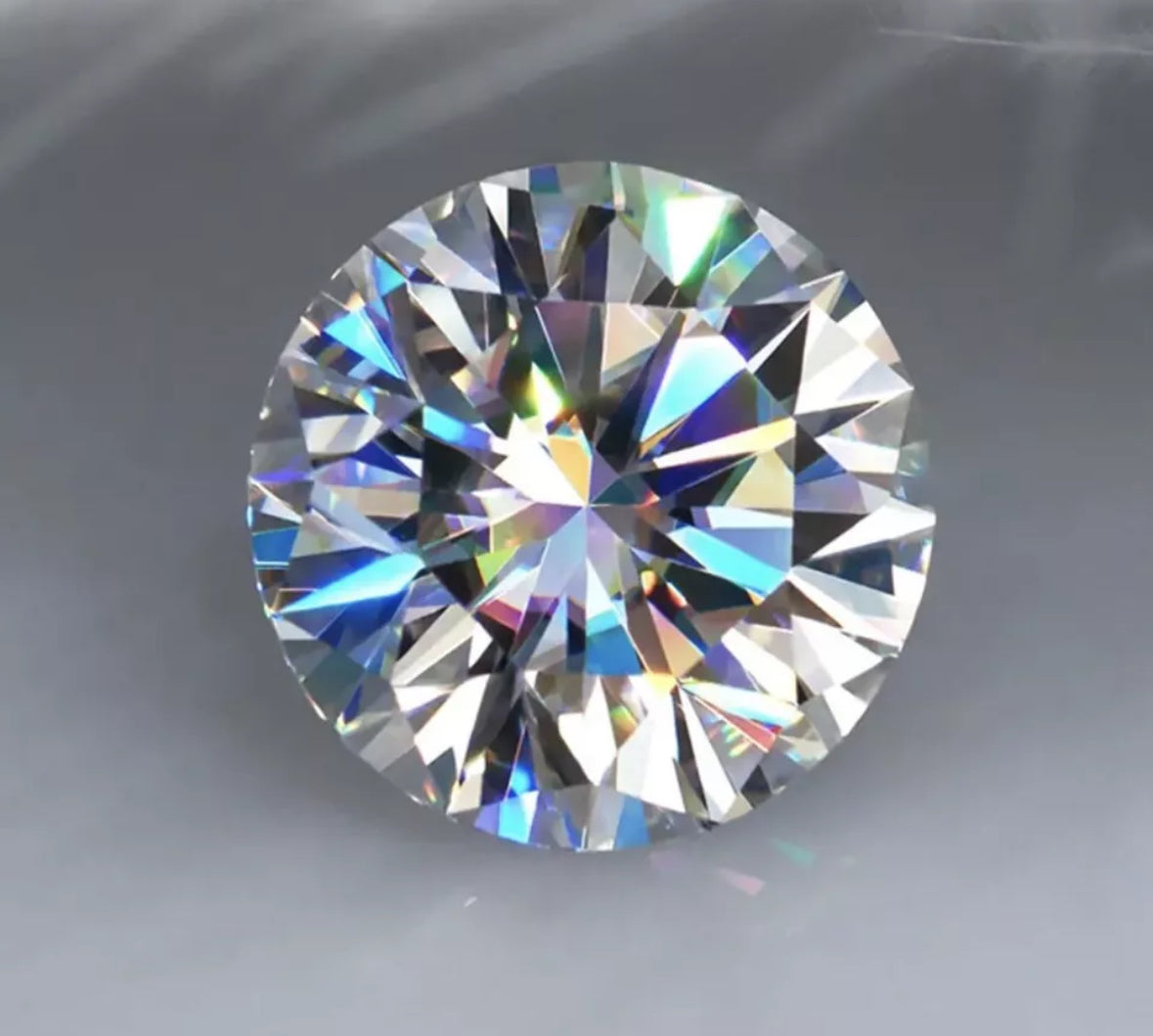 3.00 Ct Round Cut VVS1/D Loose Certified Moissanite 9mm Will Pass Diamond Test
