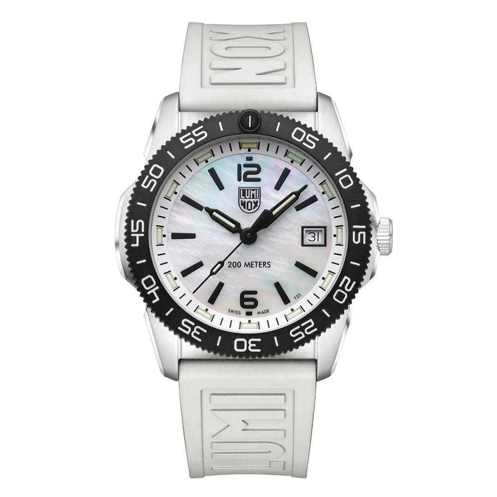 Luminox Pacific Diver Ripple Dive 39mm XS.3128M.Set White Rubber Band Swiss Made Watch