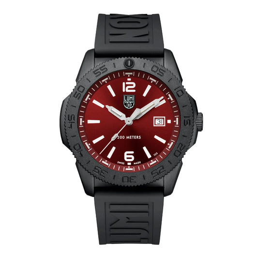 Luminox Pacific Diver 3135.B 44mm Swiss Made Quartz Men’s Dive Watch Red Dial Sapphire Crystal