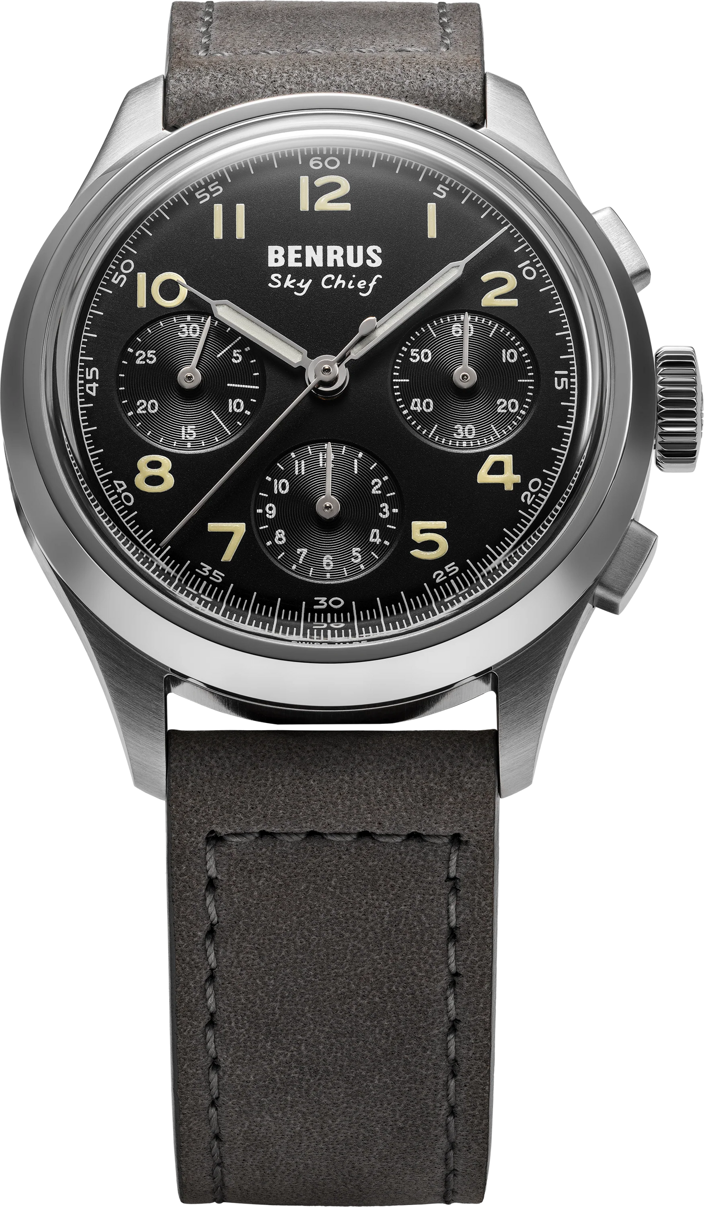 BENRUS Sky Chief ETA 2894 COSC Automatic Chronograph 36mm Sapphire Crystal