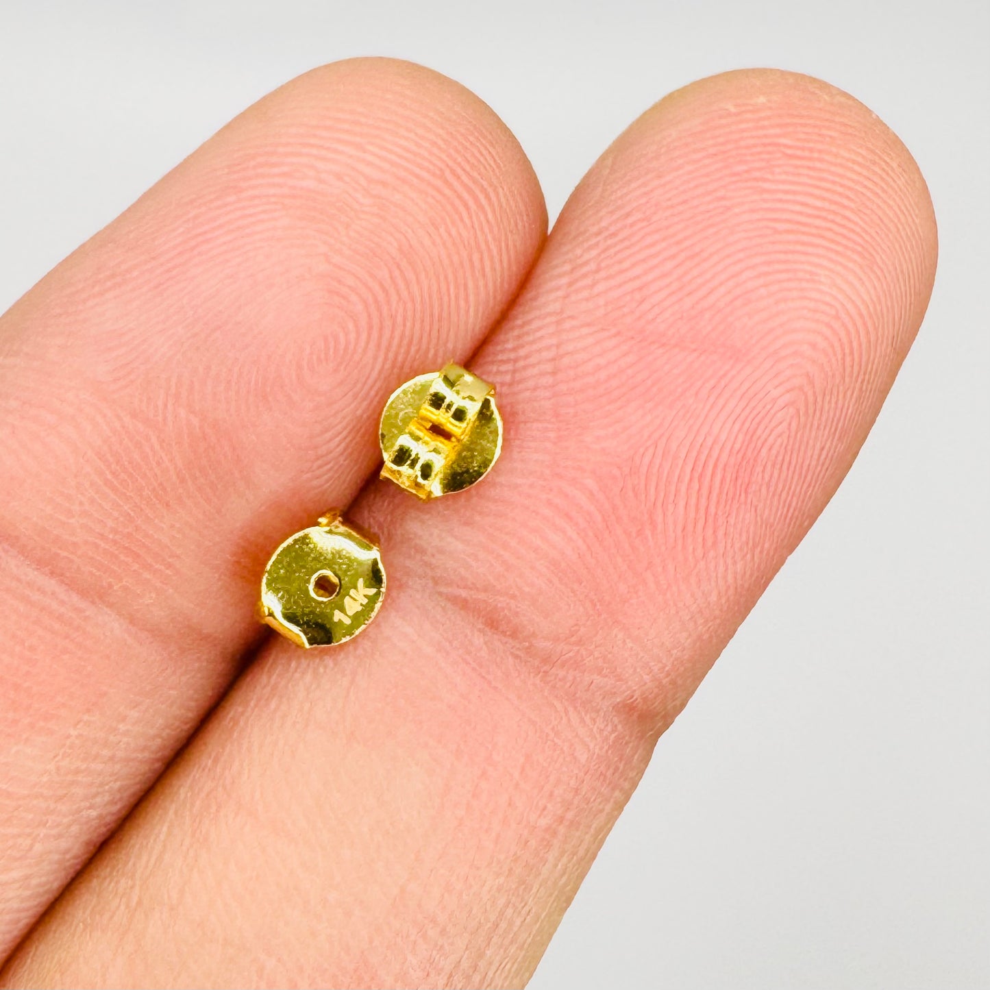 14K Plated Yellow Gold Replacement 1 Pair Push Back for Stud Earrings