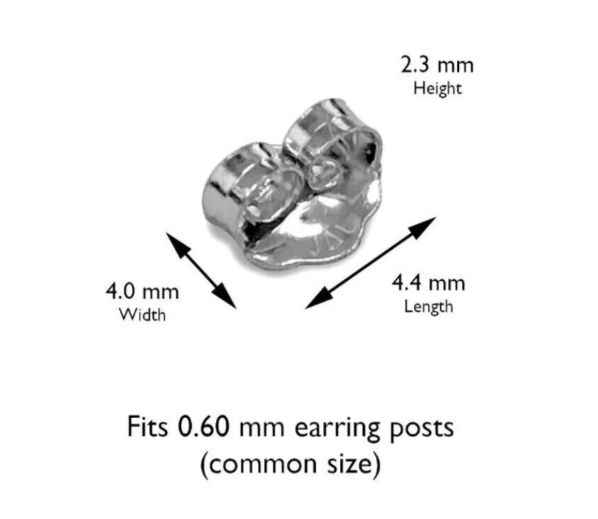14k White Gold Replacement Earring Backs Top Quality Value $75