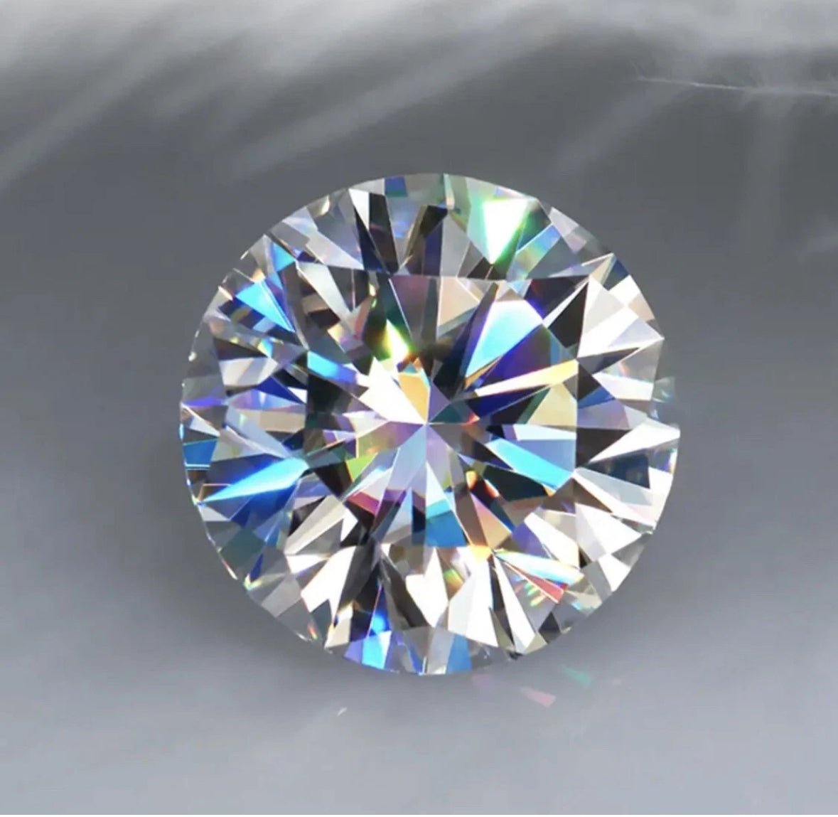 2.00 Ct Round VVS1/D Real Moissanite Loose Stone 8mm Size "Will Pass Diamond Test”