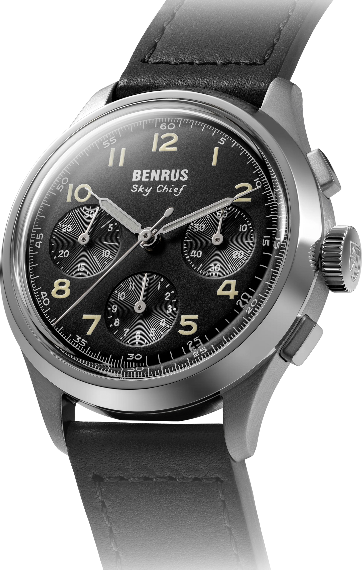 BENRUS Sky Chief ETA 2894 COSC Automatic Chronograph 36mm Sapphire Crystal