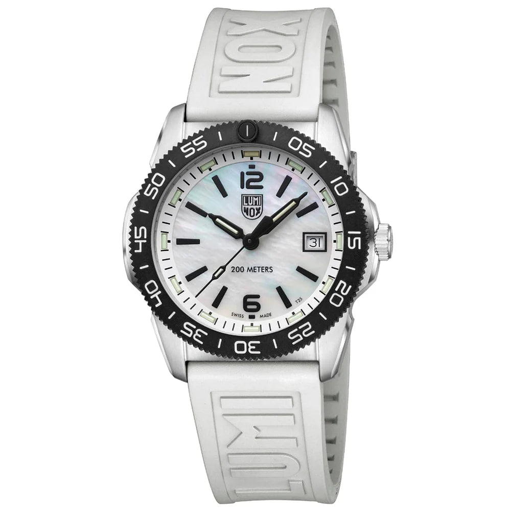 Luminox Pacific Diver Ripple Dive 39mm XS.3128M.Set White Rubber Band Swiss Made Watch