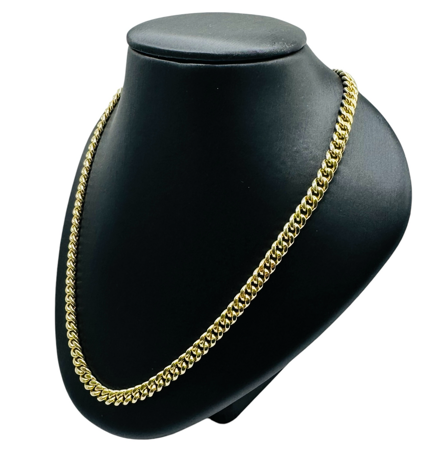 10k Pure Yellow Gold Royal Miami Cuban Link Chain 6mm Width 24" Inch Necklace Box Lock