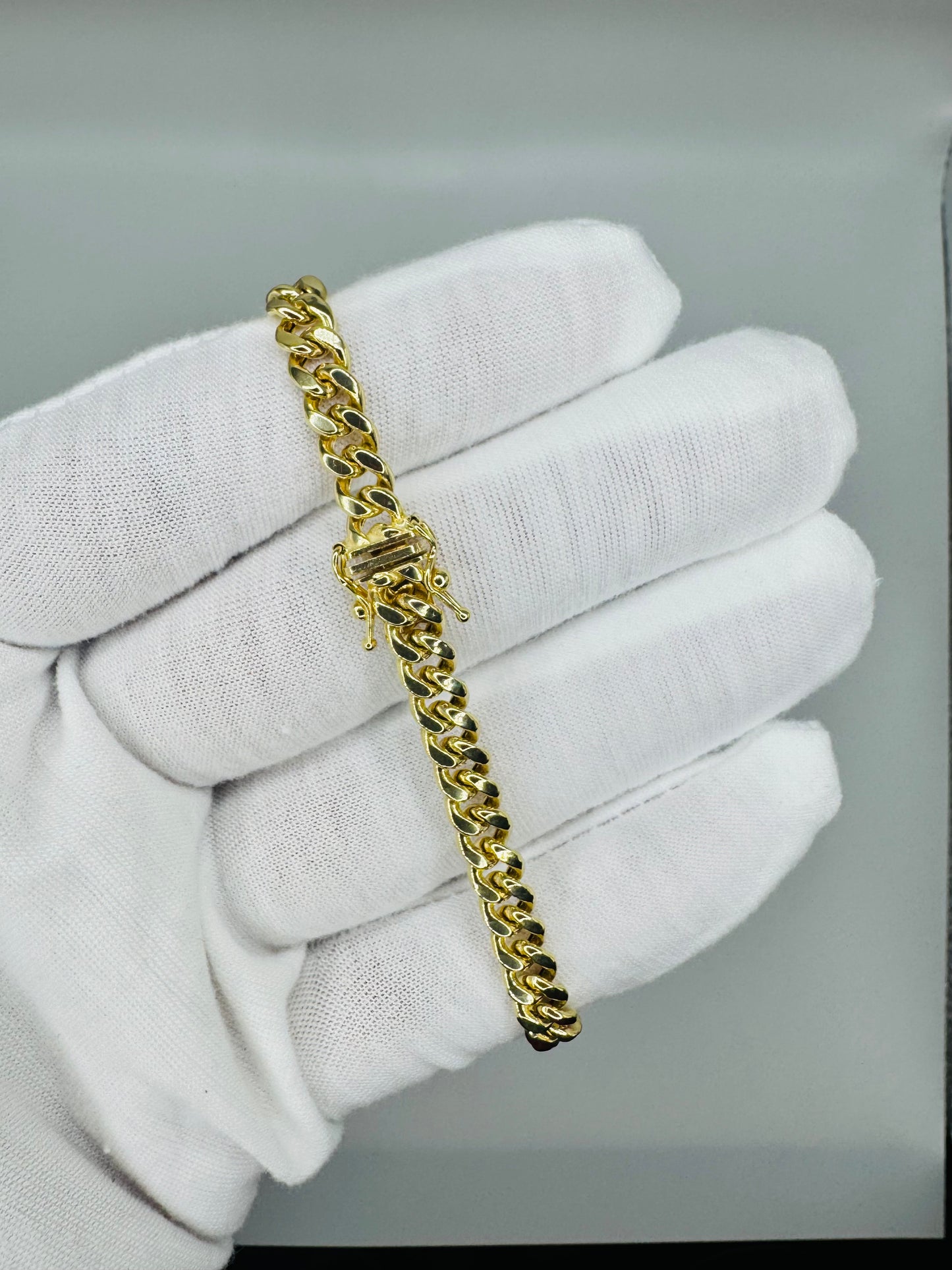 14k Pure Yellow Gold Royal Miami Cuban Chain 6 mm Width 22" Inch Necklace Box Lock