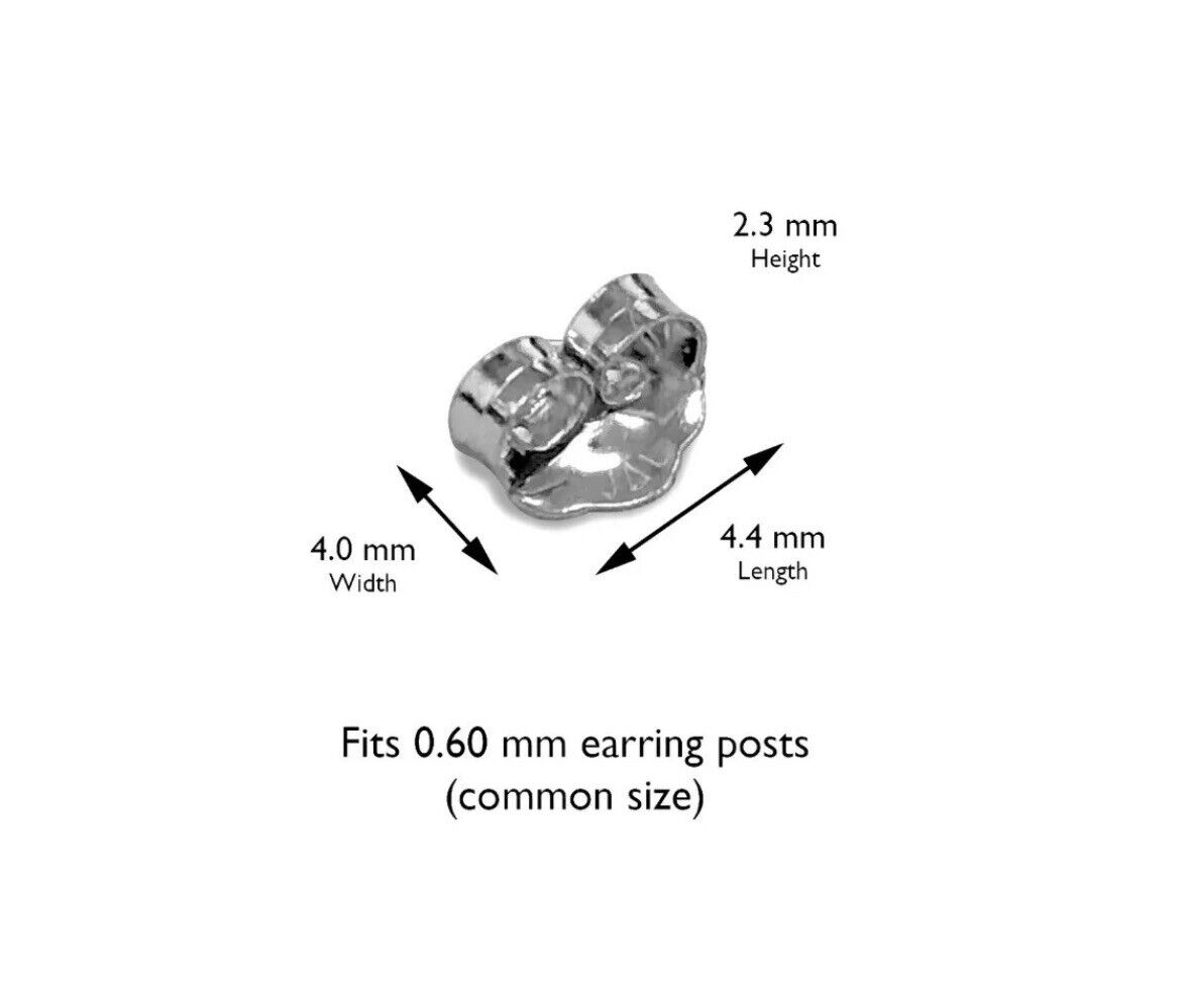14k White Gold Replacement Earring Backs Top Quality Value $75