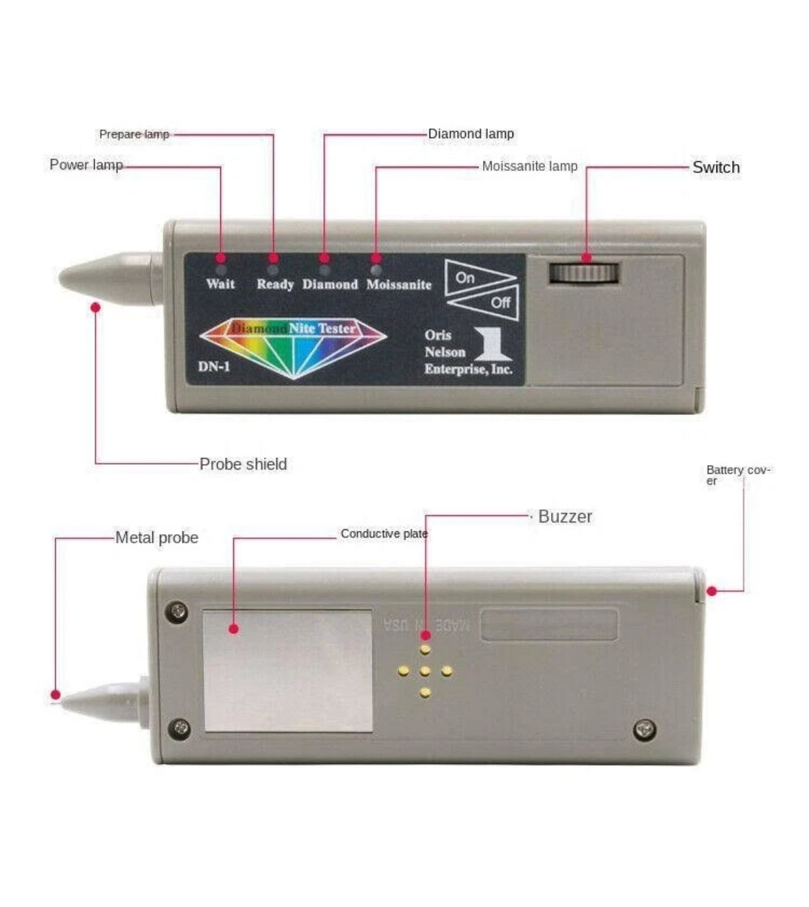 Diamond Nite Dual Tester Test For Diamonds and Moissanite DN-1 Top Quality Item