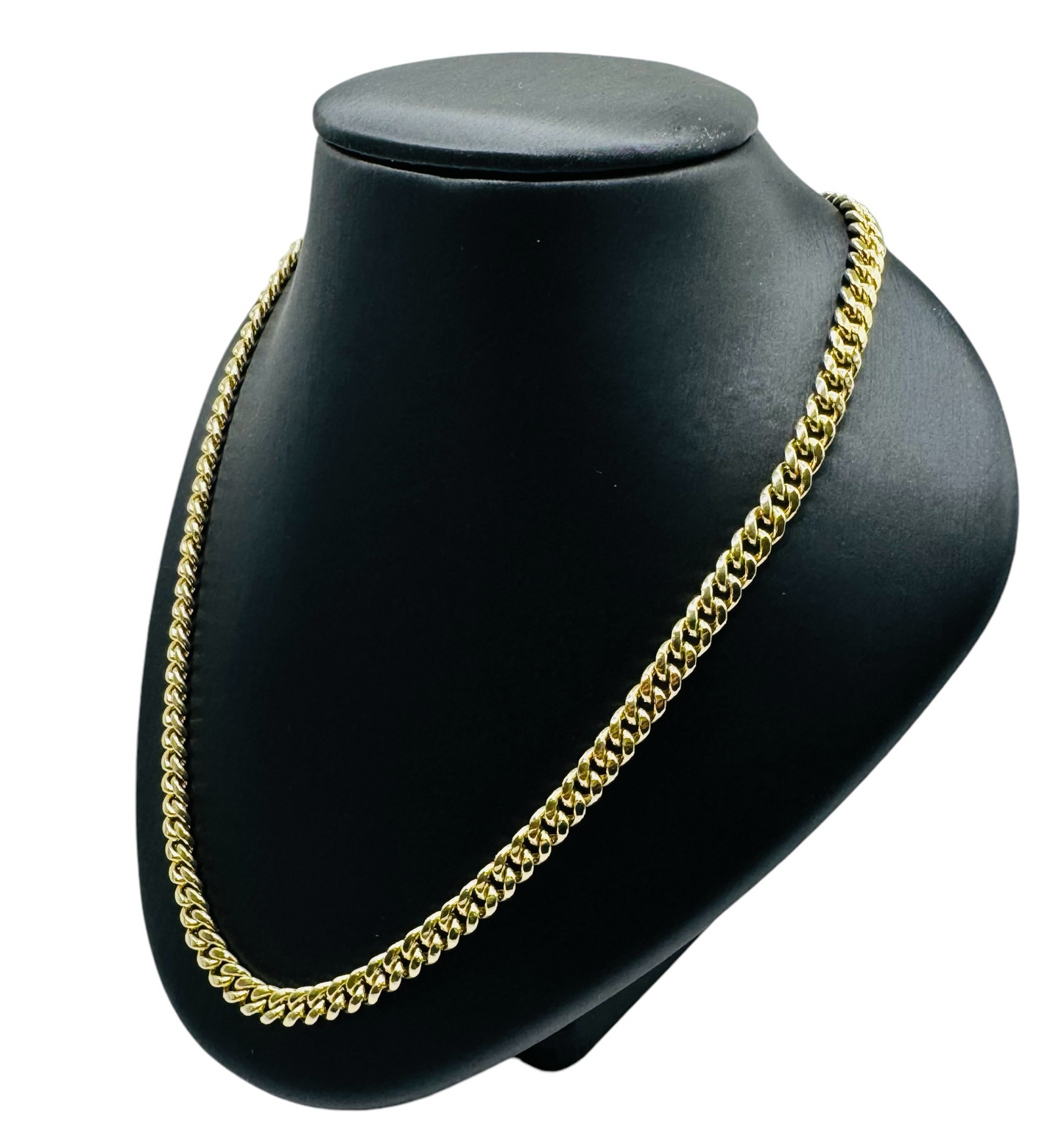 10k Pure Yellow Gold Royal Miami Cuban Link Chain 6mm Width 24" Inch Necklace Box Lock