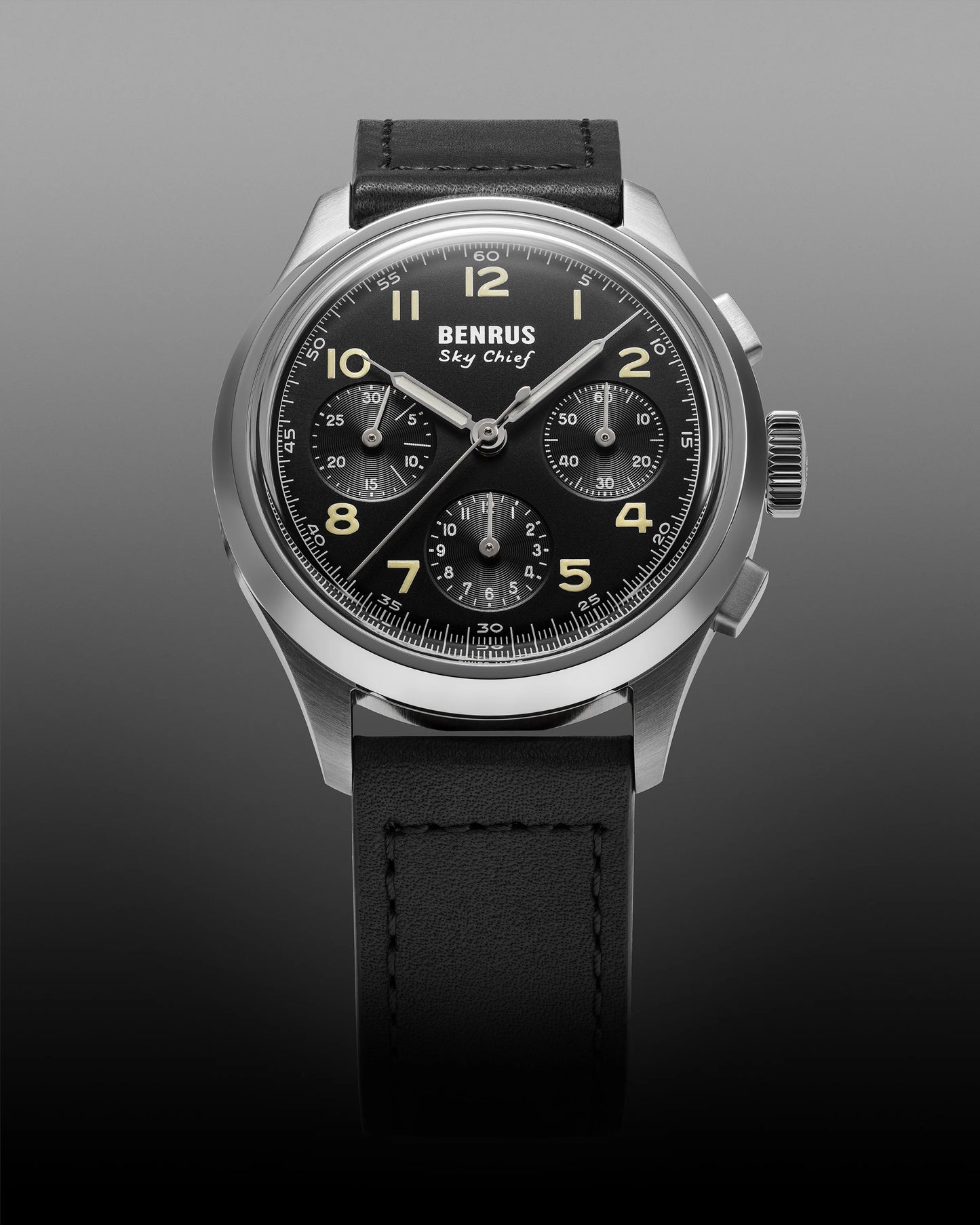 BENRUS Sky Chief ETA 2894 COSC Automatic Chronograph 36mm Sapphire Crystal