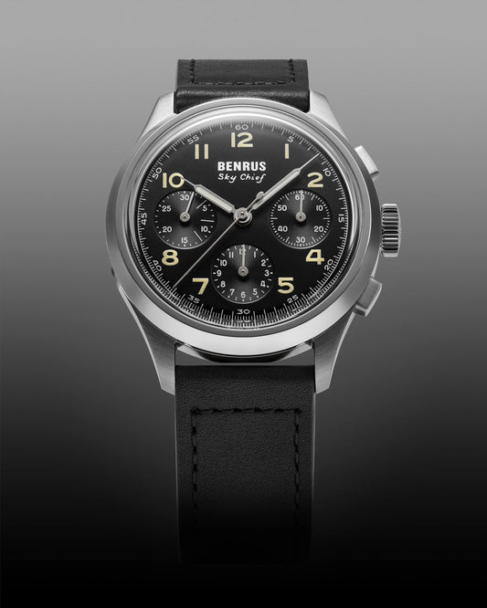 BENRUS Sky Chief ETA 2894 COSC Automatic Chronograph 36mm Sapphire Crystal