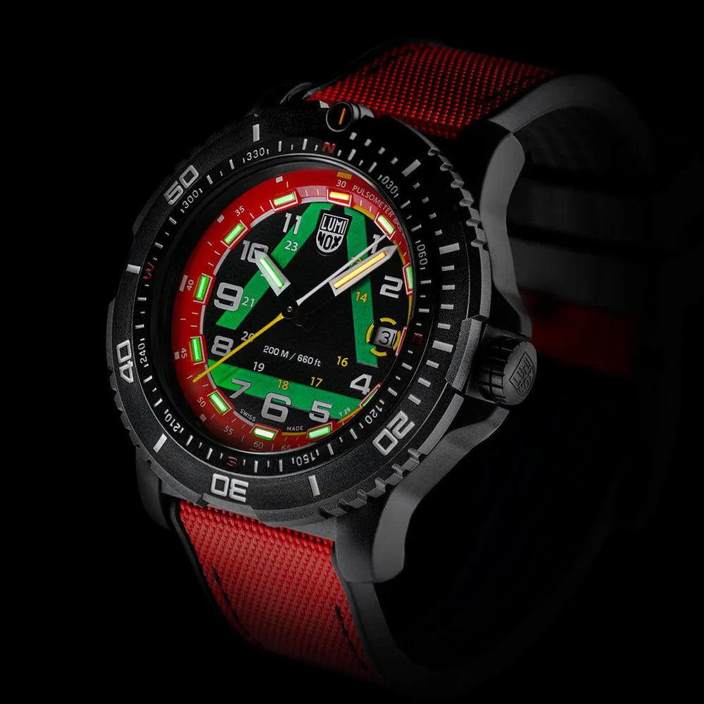 Luminox XL.1095 ICE-SAR 1080 Series 46mm Carbon Black Red Quartz Limited Edition