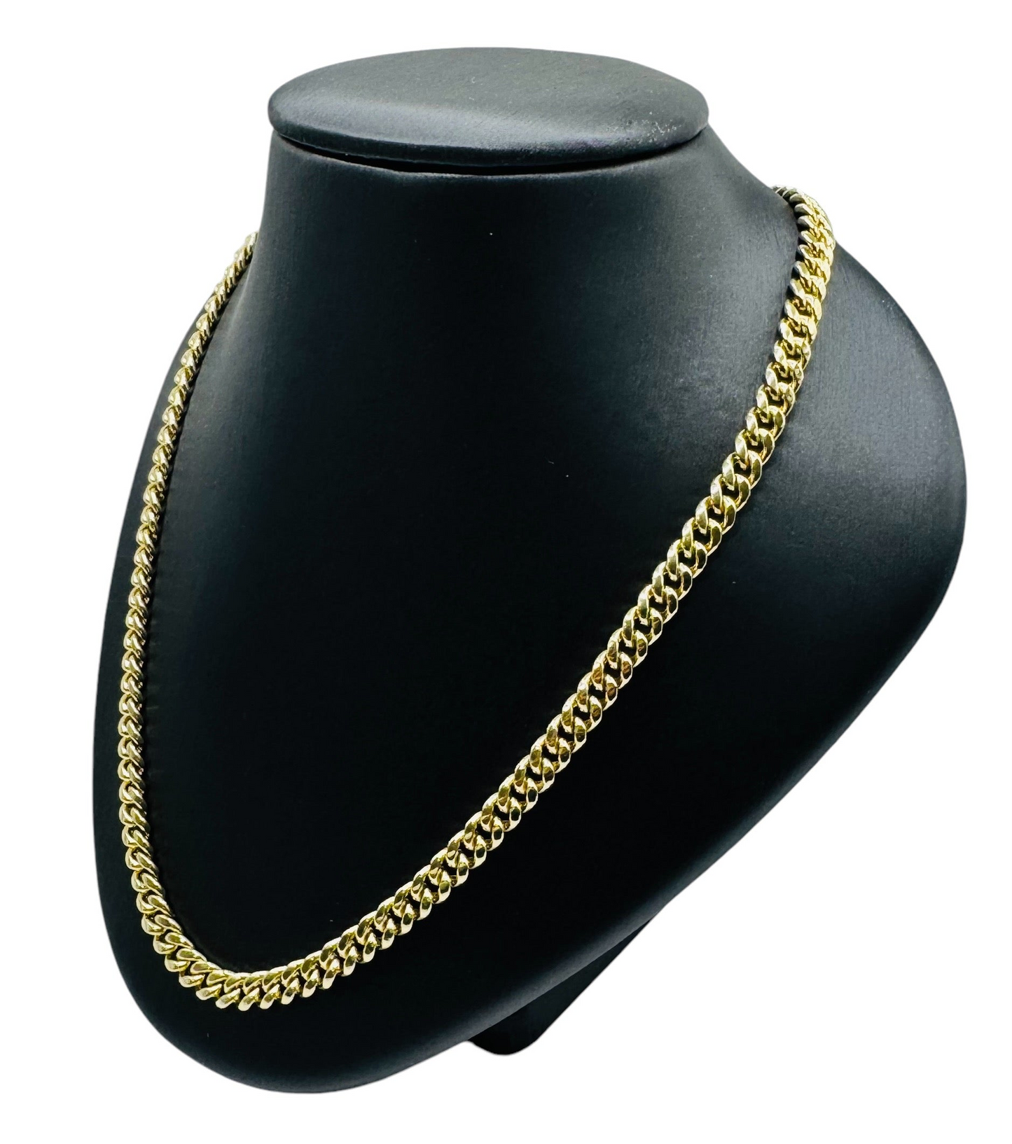 10k Pure Yellow Gold Royal Miami Cuban Link Chain 6mm Width 24" Inch Necklace Box Lock