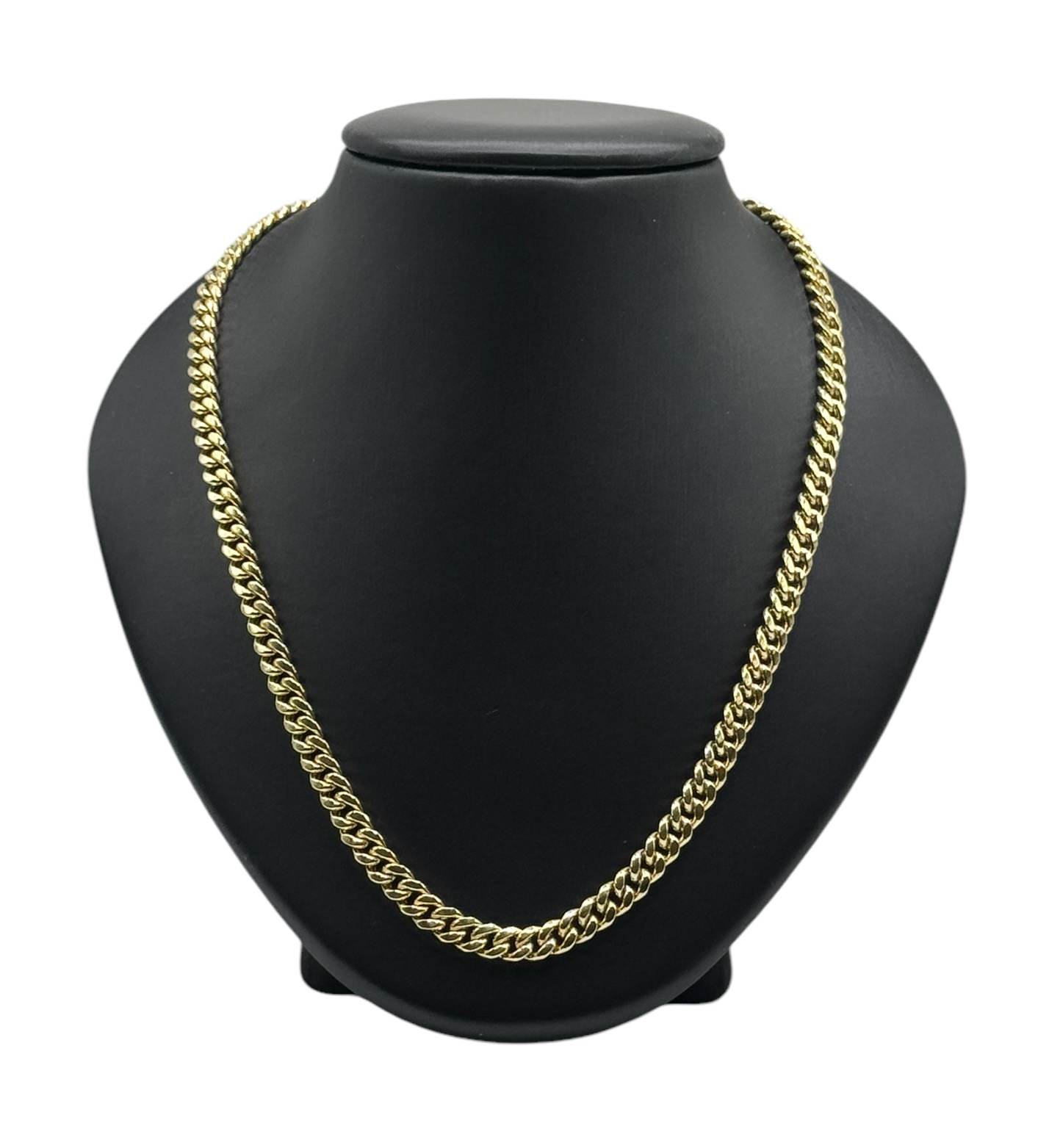 10k Pure Yellow Gold Royal Miami Cuban Link Chain 6mm Width 24" Inch Necklace Box Lock