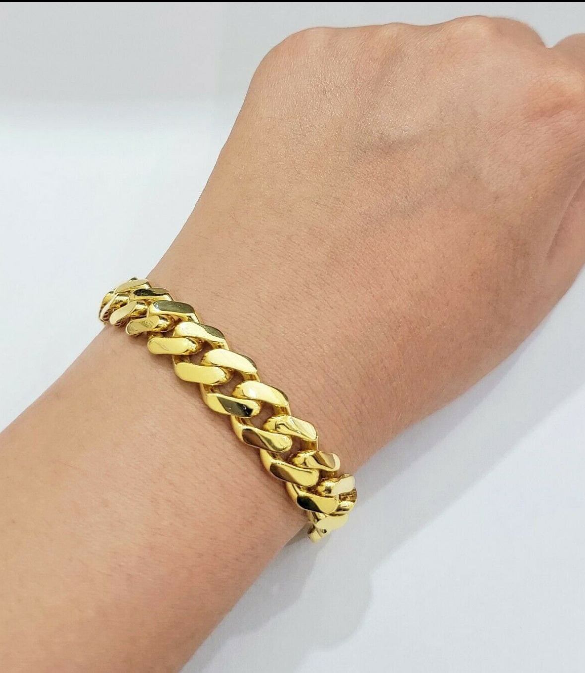 10k Solid Yellow Gold Miami Cuban Link Bracelet 8.5" inc Long 10mm Width Real 10kt 22-27 Grams Pure Yellow Gold Box Lock