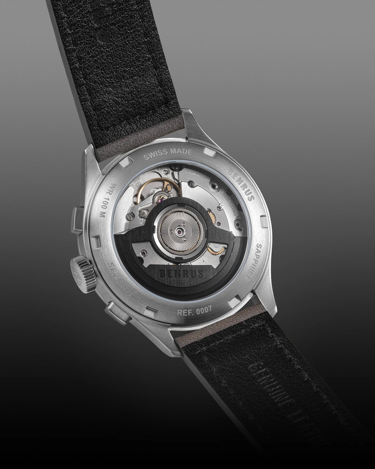 BENRUS Sky Chief ETA 2894 COSC Automatic Chronograph 36mm Sapphire Crystal