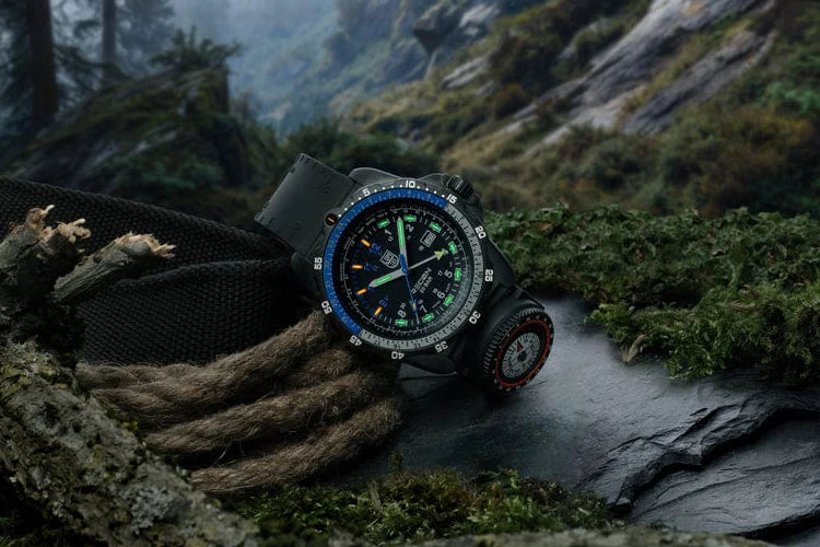 Luminox XL.8833 RECON Nav Spec GMT 46mm Carbon Black Quartz Mens Swiss Made Watch