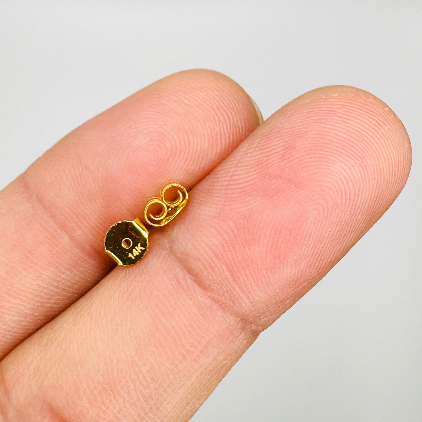 14K Plated Yellow Gold Replacement 1 Pair Push Back for Stud Earrings