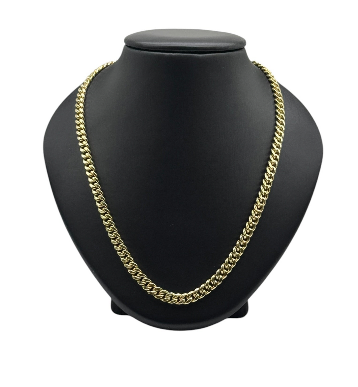 10k Pure Yellow Gold Royal Miami Cuban Link Chain 6mm Width 24" Inch Necklace Box Lock