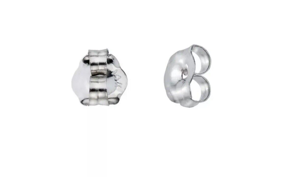 14k White Gold Replacement Earring Backs Top Quality Value $75