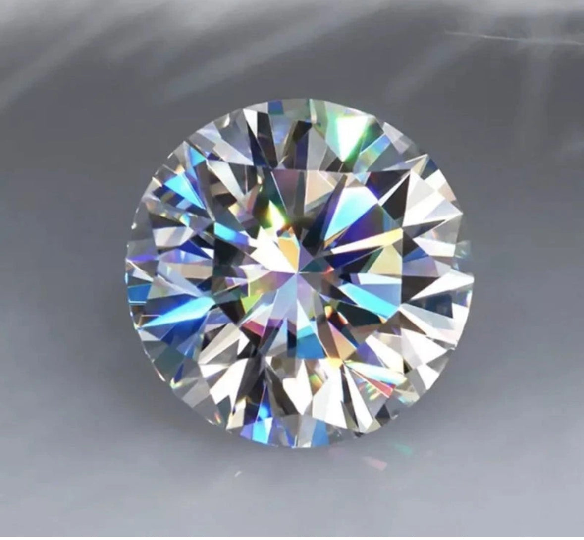 4 Ct Round VVS1/D Real Moissanite Loose Stone 10mm Size "Will Pass Diamond Test"