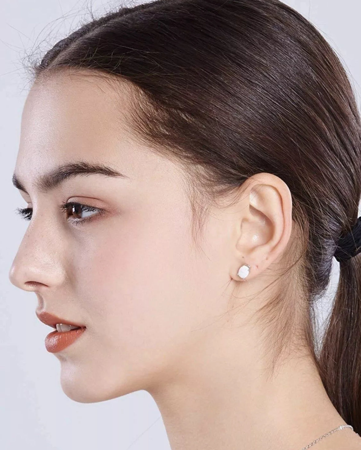 Natural 2.00 Carat Opal Oval Shape Stud Earrings 14K Yellow Gold Value $495