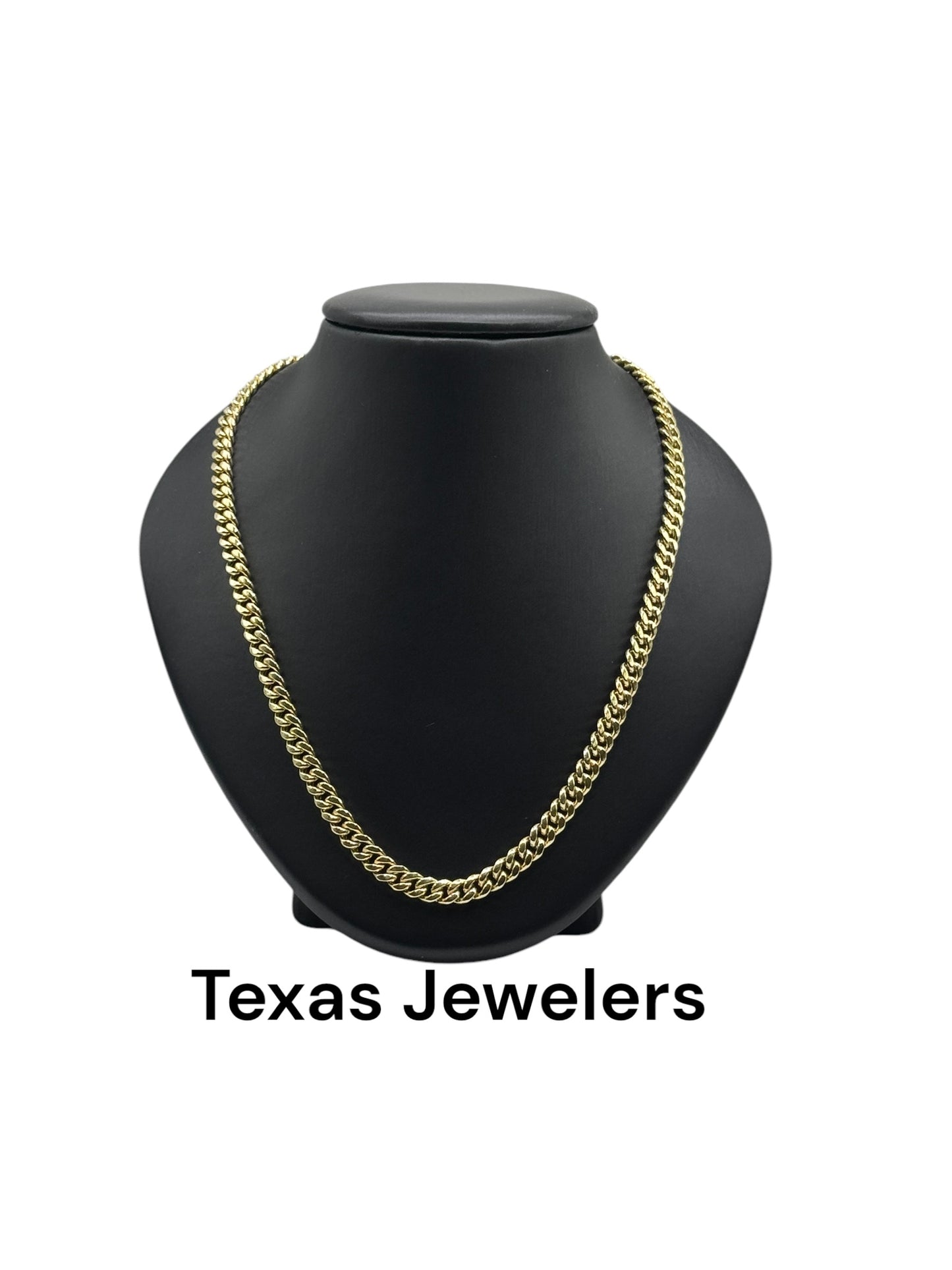 10k Pure Yellow Gold Royal Miami Cuban Link Chain 6mm Width 24" Inch Necklace Box Lock