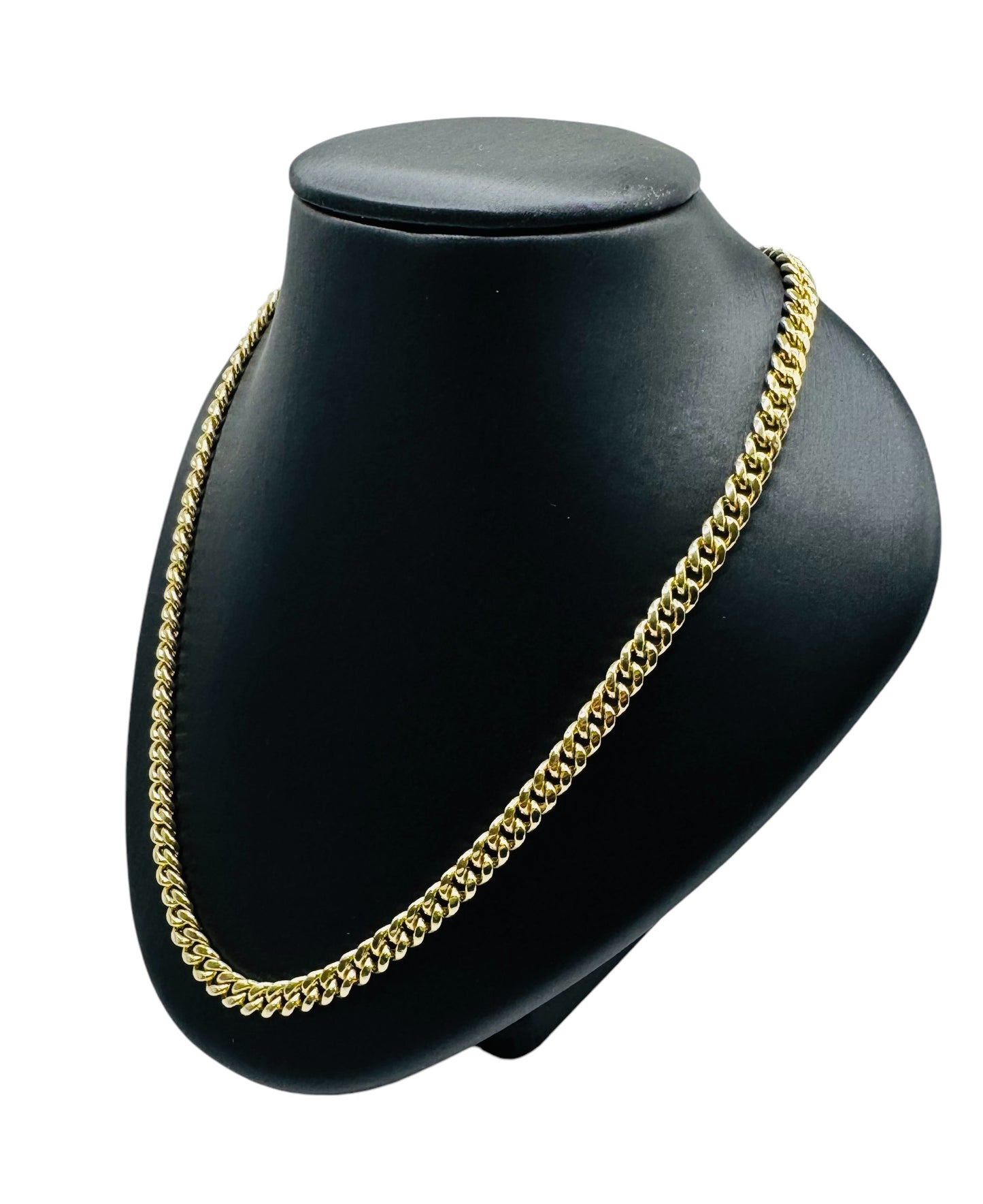 10k Pure Yellow Gold Royal Miami Cuban Link Chain 6mm Width 24" Inch Necklace Box Lock