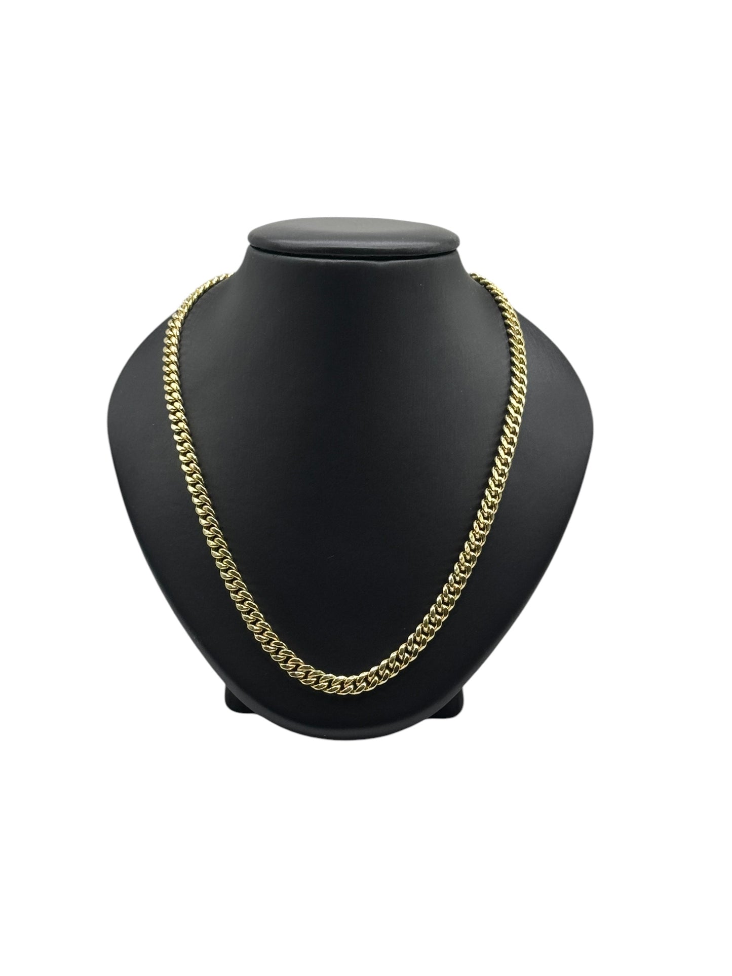 10k Pure Yellow Gold Royal Miami Cuban Link Chain 6mm Width 24" Inch Necklace Box Lock