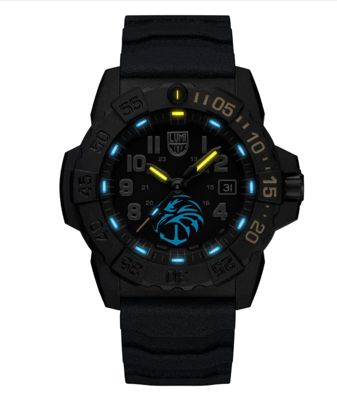 Luminox Navy SEAL 3505 NSF Guardian 45mm Swiss Dive Watch XS.3505.NSF.N Sapphire Crystal