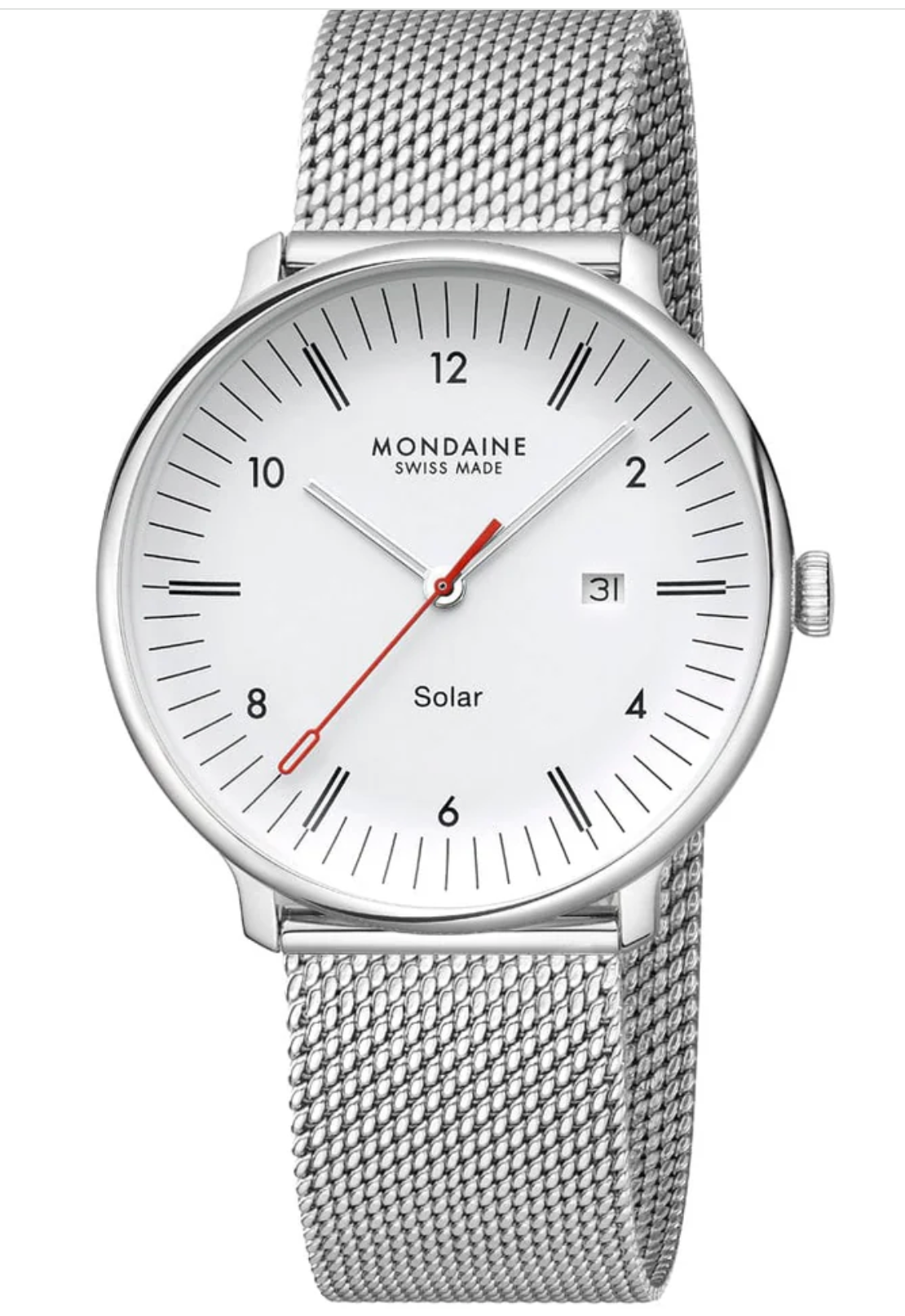 Mondaine Solar MLE.41910.SM Double Sapphire Glass Milanese 41mm Swiss Made Watch