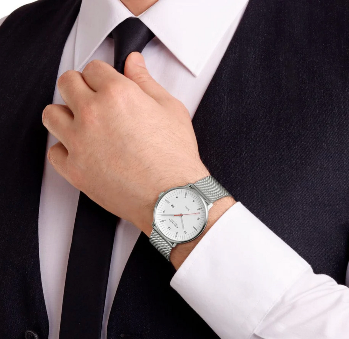 Mondaine Solar MLE.41910.SM Double Sapphire Glass Milanese 41mm Swiss Made Watch
