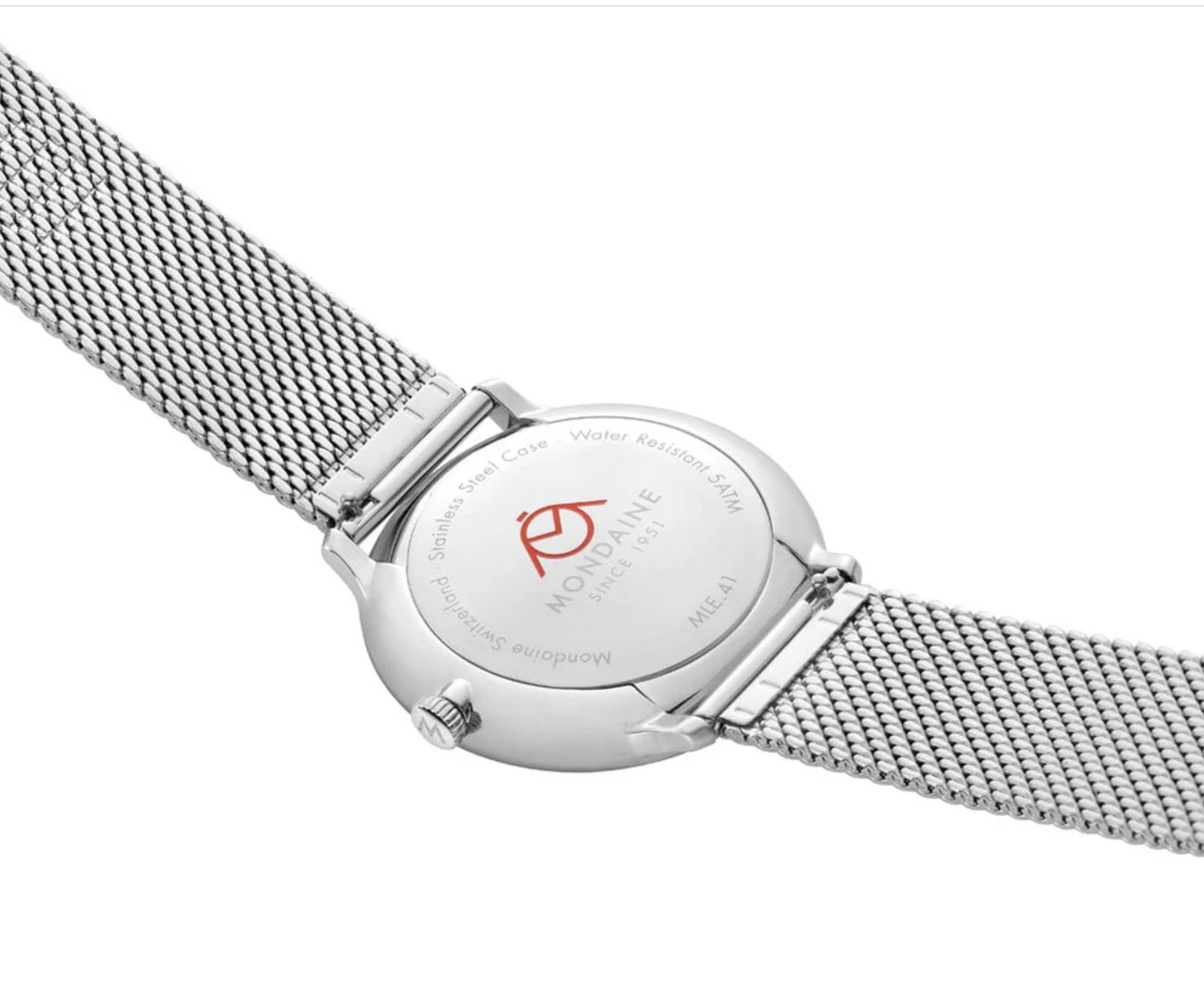 Mondaine Solar MLE.41910.SM Double Sapphire Glass Milanese 41mm Swiss Made Watch