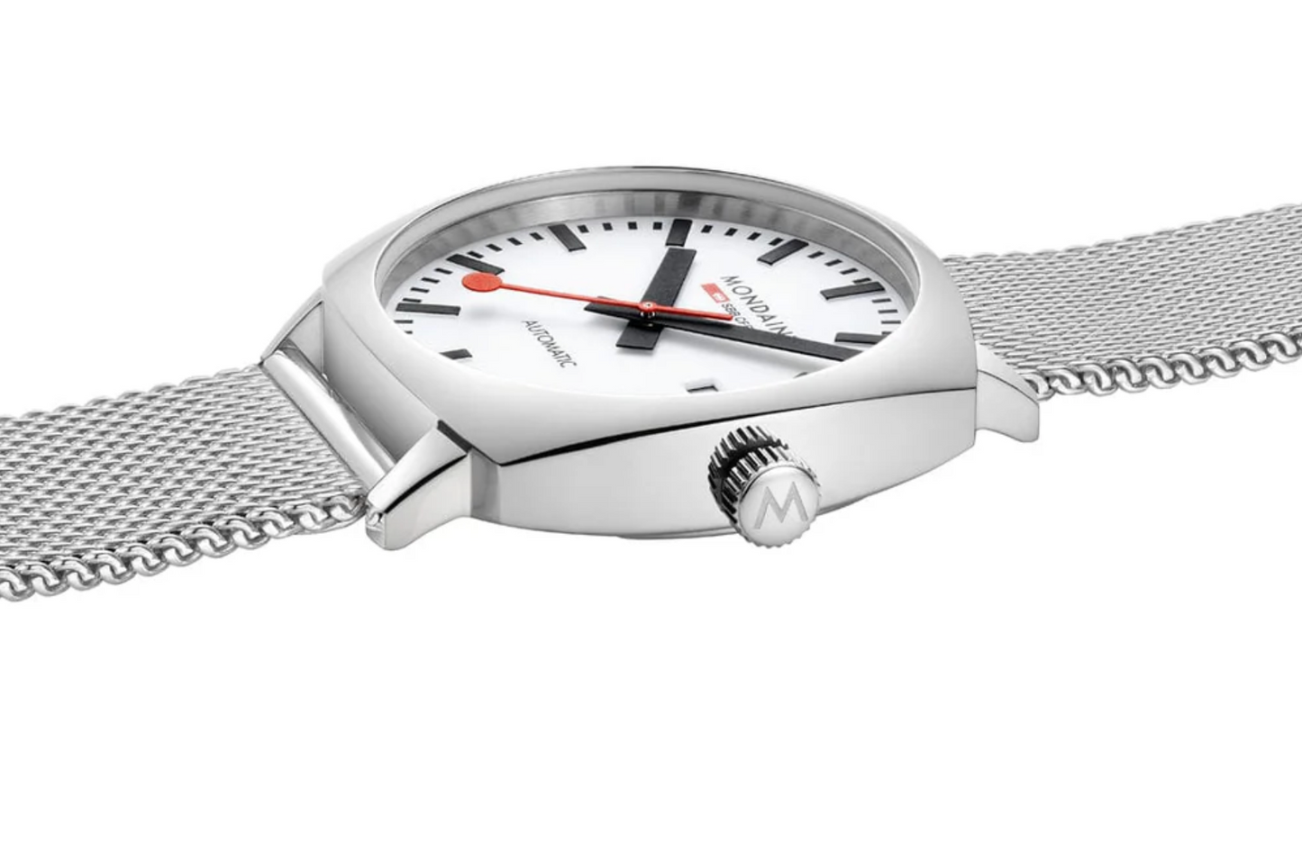 Share Mondaine MSL.3961B.SM Mens Swiss Watch Cushion Automatic 39mm Sapphire Crystal
