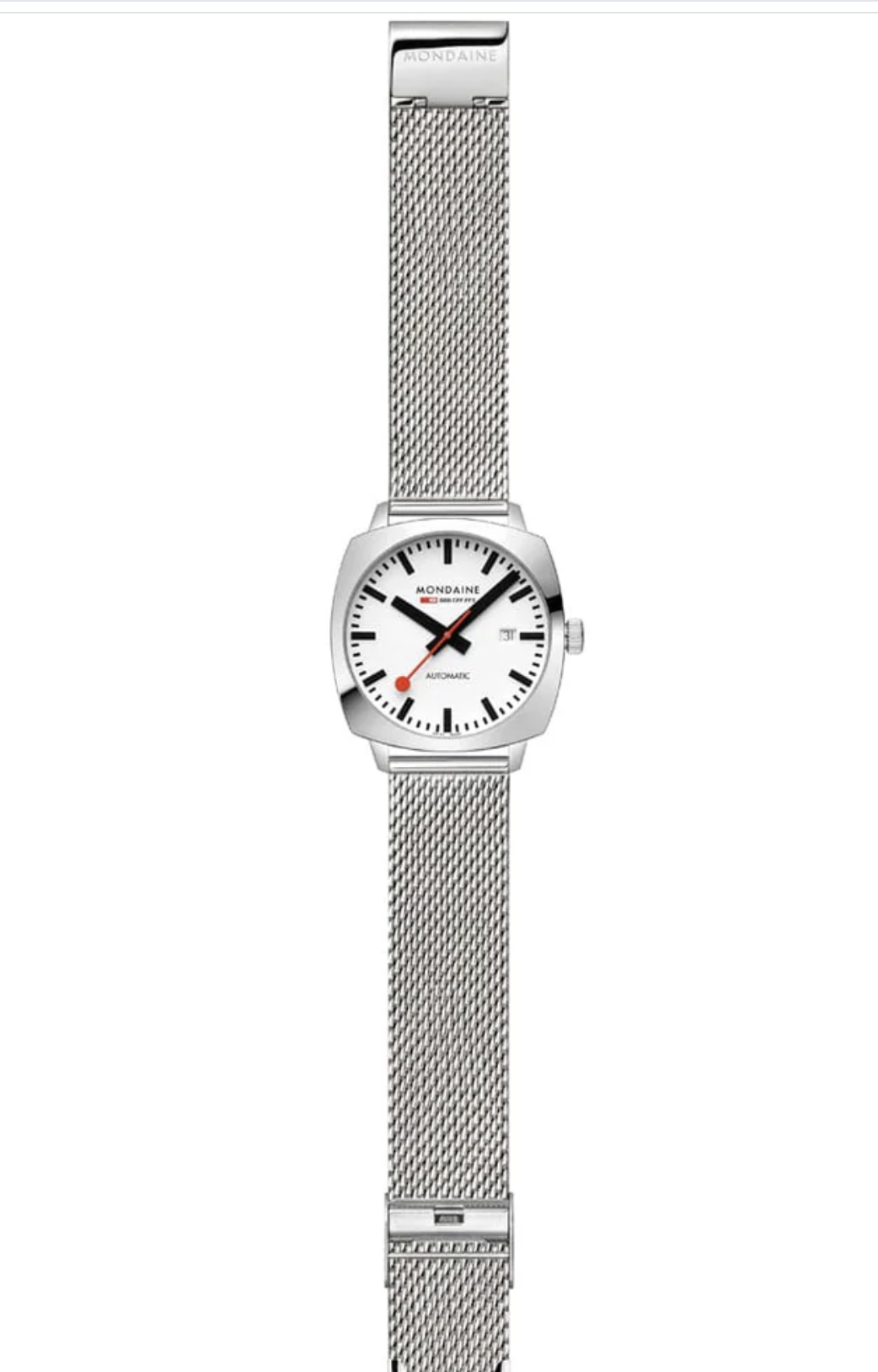 Share Mondaine MSL.3961B.SM Mens Swiss Watch Cushion Automatic 39mm Sapphire Crystal