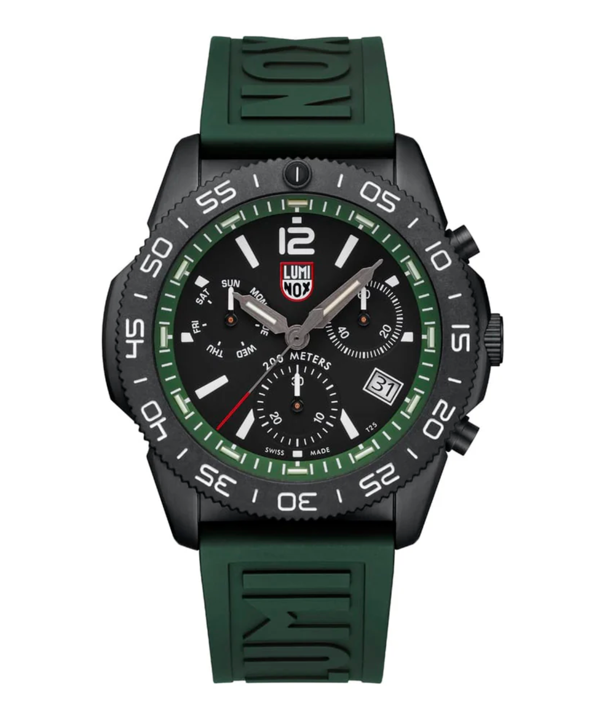 Luminox Pacific Diver Chronograph 44mm Forest Green Swiss Watch XS.3147