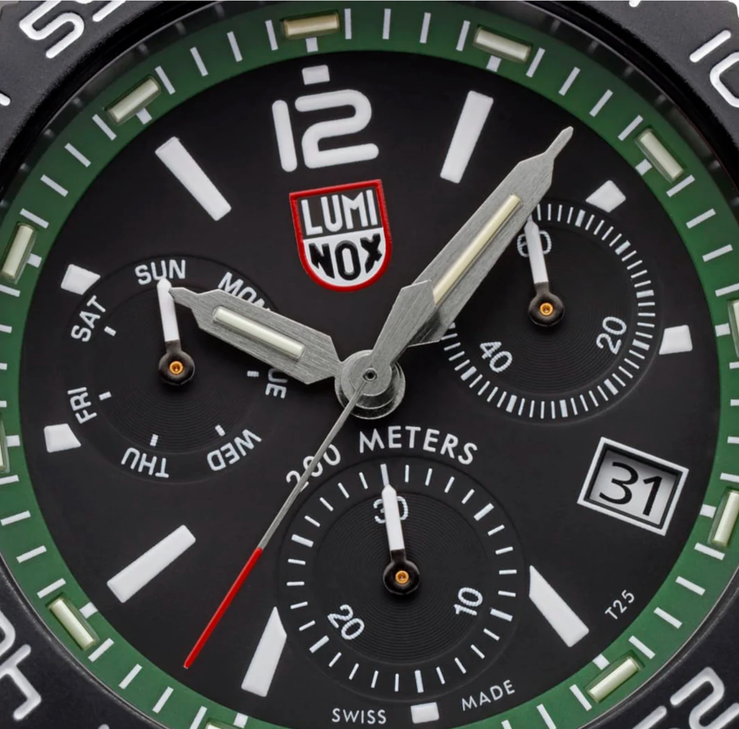 Luminox Pacific Diver Chronograph 44mm Forest Green Swiss Watch XS.3147