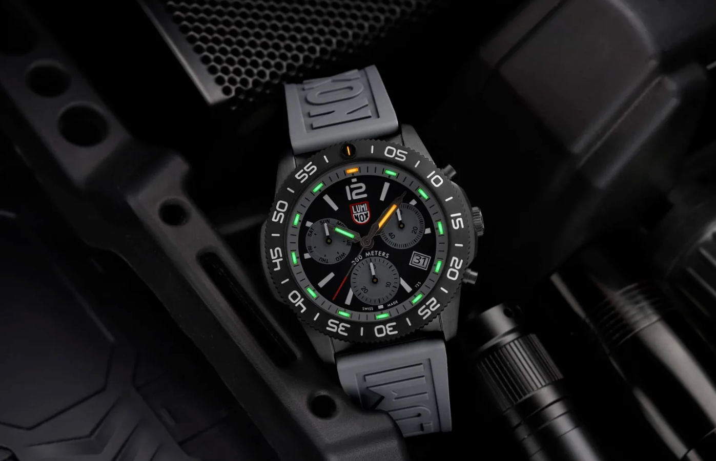 Luminox XS.3148 Pacific Diver Chronograph 44mm Graphite Grey Swiss Watch 200M