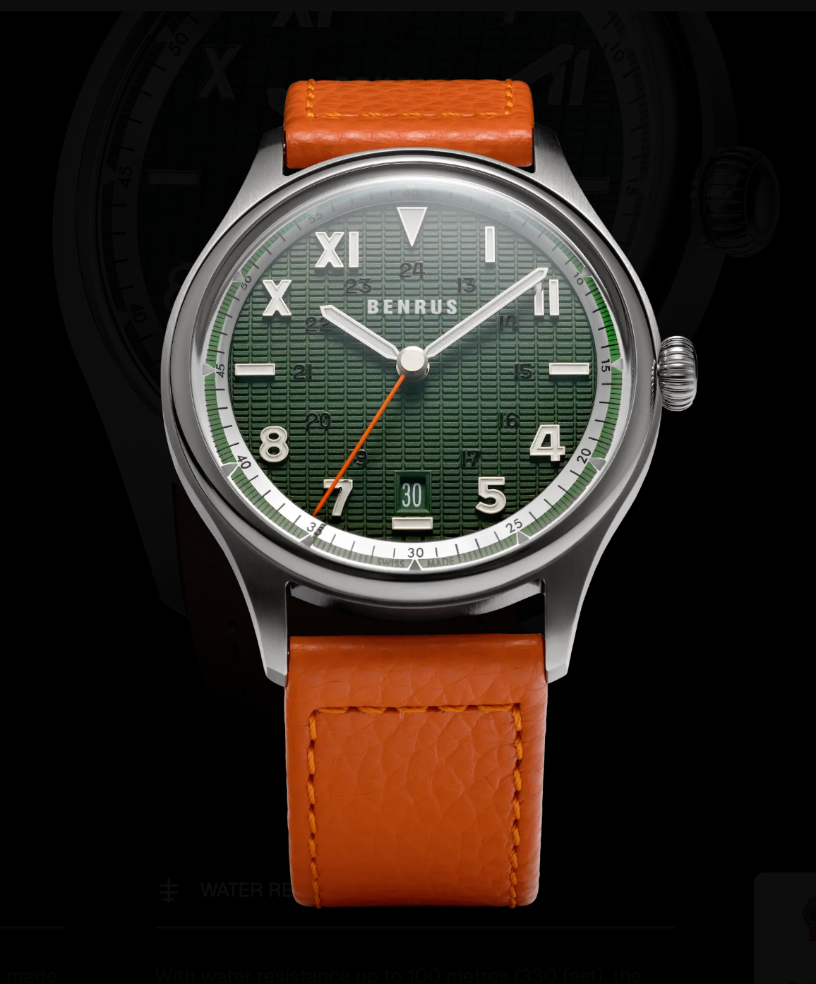 Bensh 3061 GT Men's Swiss Made Automatic Watch ETA 2892 Sapphire Crystal