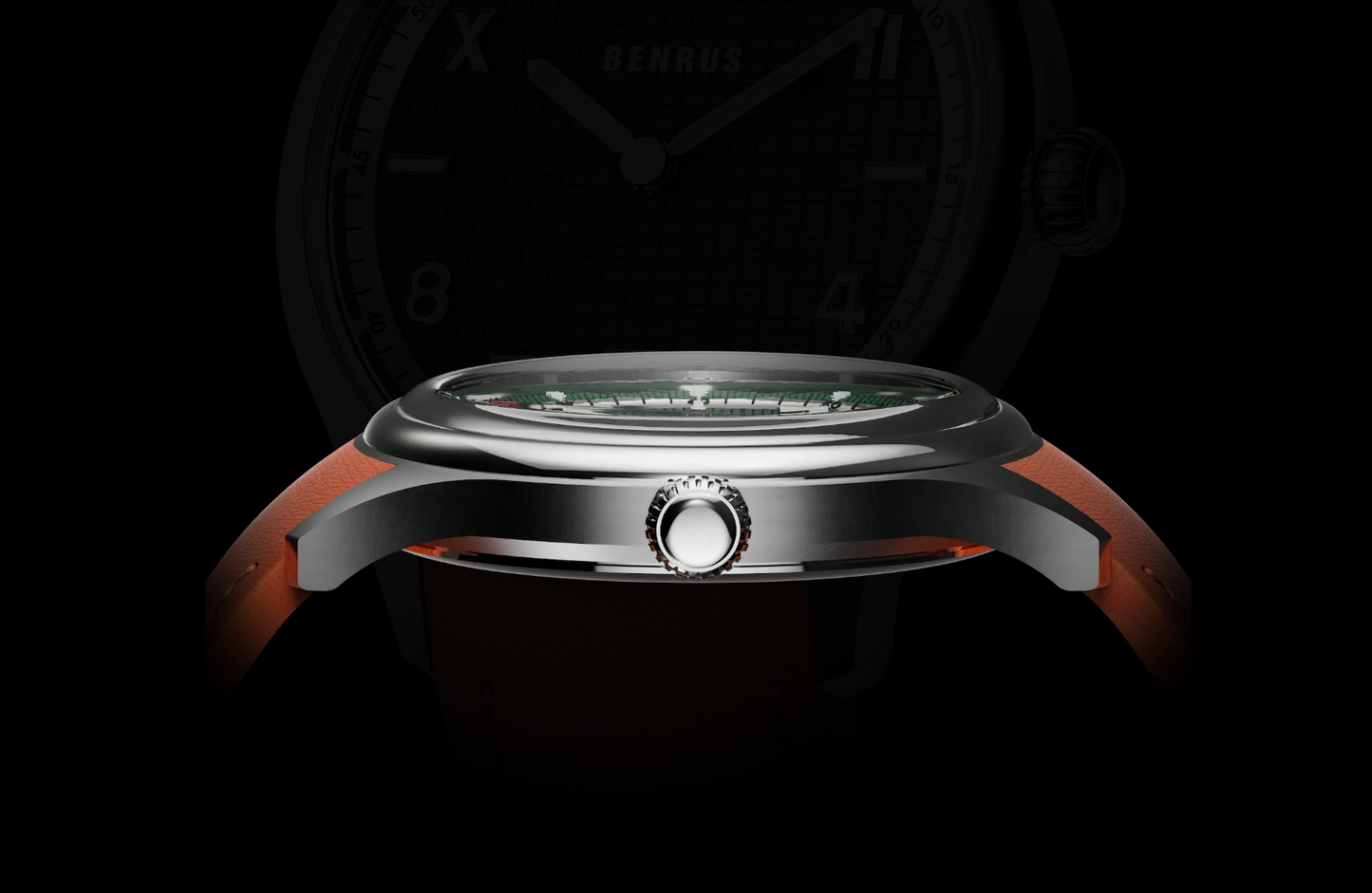 Bensh 3061 GT Men's Swiss Made Automatic Watch ETA 2892 Sapphire Crystal