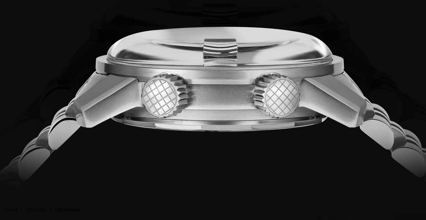 New BENRUS Ultra-Deep Automatic Dive Watch 36.5mm Black Dial Swiss Made 200M