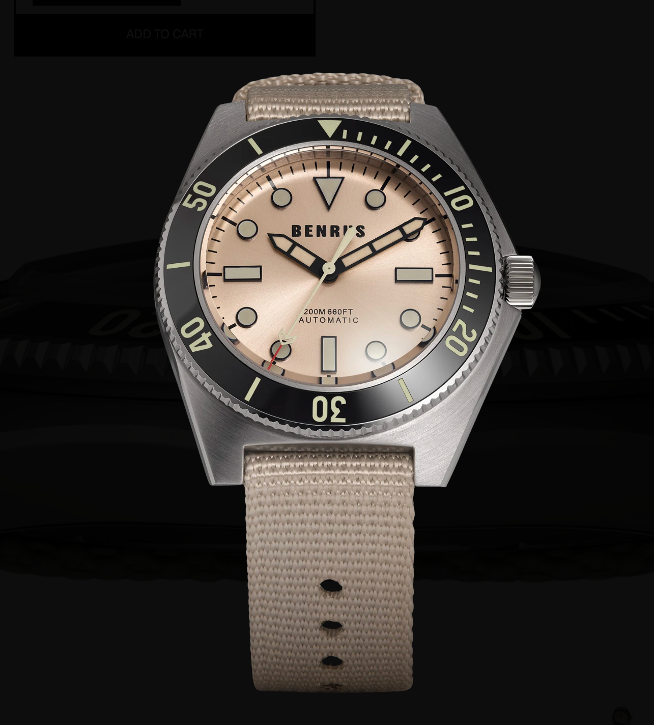 BENRUS Type 1 M1 Swiss Automatic ETA 2892 41.5mm Sapphire Military Watch